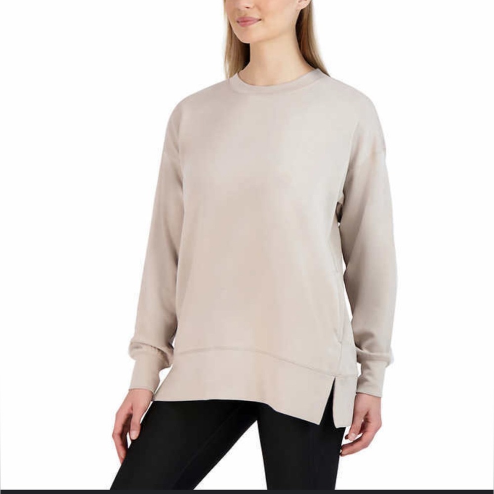 Sage Collective Women’s Oatmeal Scuba‎ Tunic with Pockets Medium